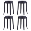 Prolenta Maison Exclusive Stohovatelné stoličky 4 ks černé plast