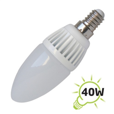 TIPA LED žárovka C37, E14/230V, 5W (Al) - bílá přírodní (svíčka)