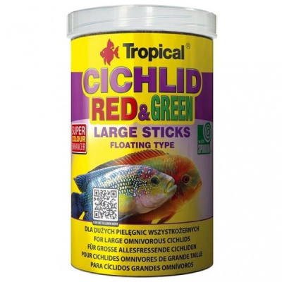 Tropical Cichlid Red & Green Sticks L 1000 ml 300 g