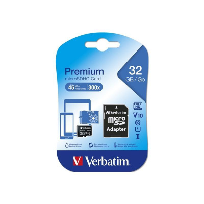 VERBATIM 44083 microSDHC 32GB cl10 adapt