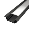 LEDprodukt LED lišta ZAPUŠTĚNÁ - černá Délka: 1m, Typ krytky: Průhledná krytka zaklapávací (difuzor)