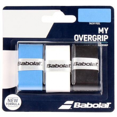 Babolat My Overgrip 3ks Black/Blue/White - 3 ks