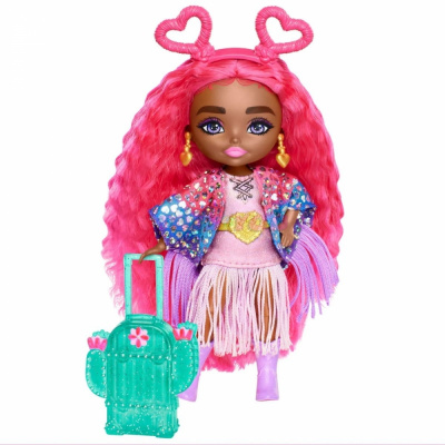 Mattel Barbie Extra Minis panenka cestovatelka s pouštní módou, Barbie Extra Fly HPB19