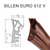 Těsnění SILLEN EURO 512 V hnědá - silikon