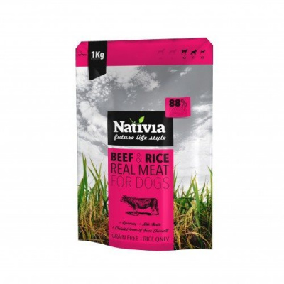 Nativia Real Meat - Beef & Rice 1 kg