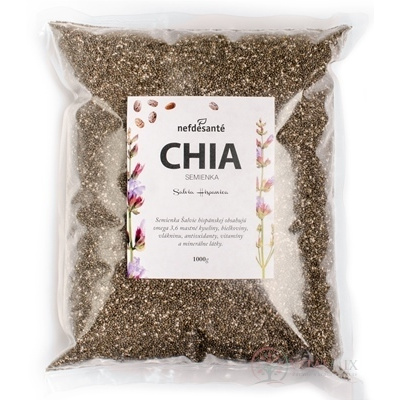 Nefdesanté Chia semínka semena Šalvěje (Salvia Hispanica) 1000 g