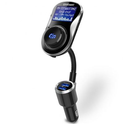 Digitální FM transmitter s Bluetooth voláním a MP3 / WMA dekodérem + 2x USB autonabíječka