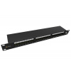 Solarix patch panel 24 x RJ45 CAT5E STP černý 1U, SX24-5E-STP-BK; SX24-5E-STP-BK