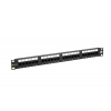 Solarix patch panel 24 x RJ45 CAT5E UTP 150 MHz černý 1U, SX24-5E-UTP-BK; SX24-5E-UTP-BK