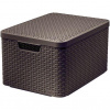 Curver box úložný RATTAN 44,5x33x25cm (L) s víkem, STYLE2, PH HN