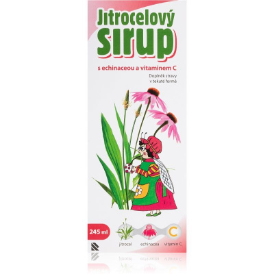 Herbacos Jitrocelový sirup Echinacea a vitamín C sirup pro podporu zdraví dýchacích cest 245 ml