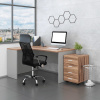 Rauman Sestava kancelářského nábytku SimpleOffice 2, 140 cm, levá, ořech vlašský / šedá