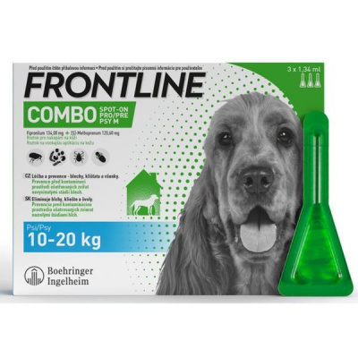 Boehringer Ingelheim, spol. s r.o. FRONTLINE COMBO spot-on pro psy M (10-20kg)-3x1,34ml