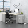 Rauman Sestava kancelářského nábytku SimpleOffice 2, 140 cm, levá, šedá / dub světlý