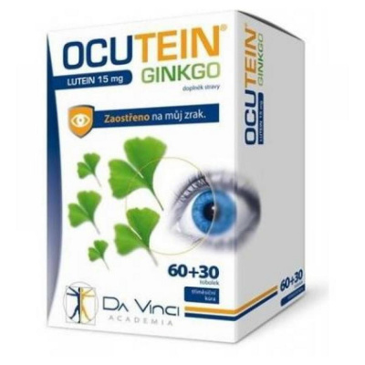 Da Vinci Ocutein Ginkgo Lutein 15 mg 60 tobolek + 30 tablet