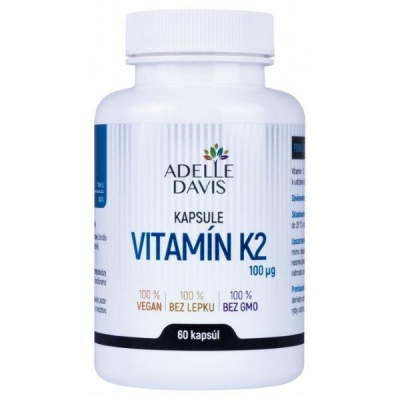 Adelle Davis Vitamín K2 MK-7 100 mcg 60 kapslí
