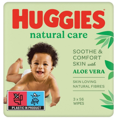 HUGGIES HUGGIES® Natural Triplo Ubrousky vlhčené 56x3 ks