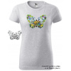 damske-tricko-potisk-motylu-menici-barvu Velikost dámská trička Basic: XL šířka 56, délka 67, Odstín dámské tričko Basic: Světle šedý melír