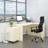 Rauman Sestava kancelářského nábytku SimpleOffice 2, 140 cm, pravá, bříza