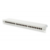 DIGITUS 19" osazený patch panel CAT 6, STP, 24port, 1U, vyvazovací lišta, šedý - Digitus DN-91624S