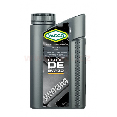 Motorový olej YACCO LUBE DE 5W30, 1 L 30551