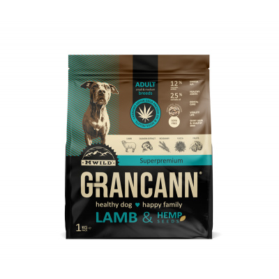 Grancann Lamb & Hemp seeds Adult small & medium breeds (různý objem) Objem: 1 kg