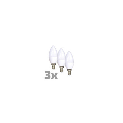 ECOLUX LED žárovka Ecolux 3-pack, svíčka, 6W, E14, 3000K, 450lm, 3ks ECOLUX WZ431-3