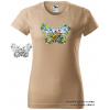 damske-tricko-potisk-motylu-menici-barvu Velikost dámská trička Basic: XL šířka 56, délka 67, Odstín dámské tričko Basic: Pískové