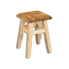 Nábytek z lesa - Čalouněná stolička / taburet z masivu borovice NR114 30/45/30 (š/v/h)