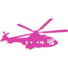 SAMOLEPKA Vrtulník 003 pravá helikoptéra (16 - růžová) NA AUTO, NÁLEPKA, FÓLIE, POLEP, TUNING, VÝROBA, TISK, ALZA