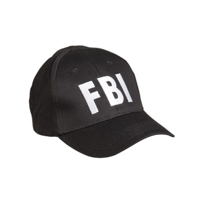 MIL-TEC® Čepice baseball s nápisem 'FBI' ČERNÁ