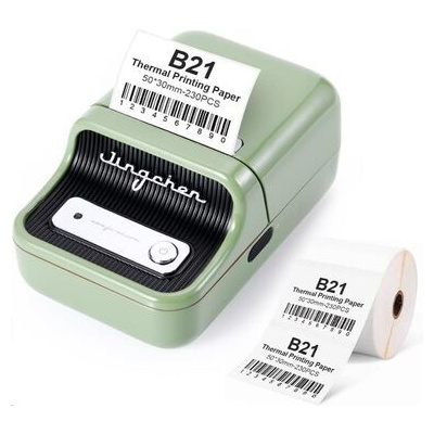 Niimbot B21S Smart zelená + role štítků 210ks / Tiskárna štítků / 203 dpi / BT (1AC13032012)