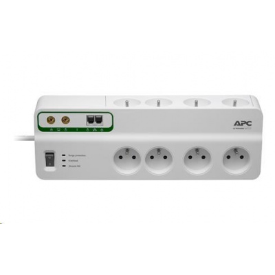APC Performance SurgeArrest 8 outlets with Phone & Coax Protection 230V France, 2.7m - PMF83VT-FR