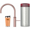 Quooker „QUOOKER FUSION Round COMBI B Copper Rose' PVD & 100°C baterie (22FRRCO)“ (2dílná) dřezová baterie s funkcí 100°C vařící vody