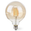 Nedis Wi-Fi Smart Bulb E27 7W LED žárovka, s vláknem, pro chytrý dům, E27, G125, 7W, 230V, 806lm, teplá bílá, stmívatelná, zlatá WIFILRF10G125