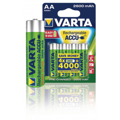 Nabíjecí baterie Varta NiMH AA 1.2V 2500mAh - 4ks, VARTA-5716B