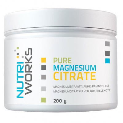 NutriWorks Pure Magnesium Citrate 200 g - bez příchutě