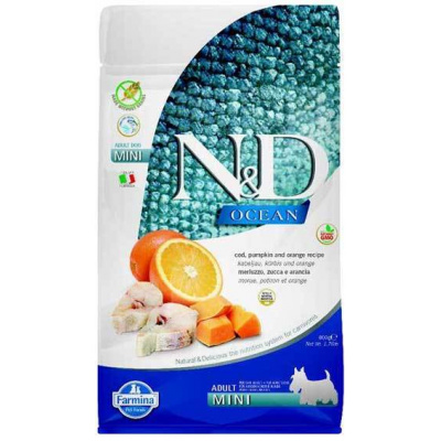 N & D N&D OCEAN Dog Grain Free Adult Mini Codfish & Pumpkin & Orange Hm: 800 g