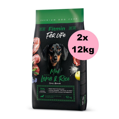 Fitmin For Life Dog Lamb & Rice Mini 2x12kg