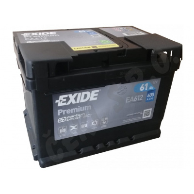 EXIDE Premium 12V 61Ah 600A EA612 (Exide Premium 61Ah)