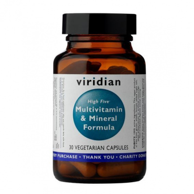 Viridian Nutrition High Five Multivitamin & Mineral Formula 30 kapslí (Multivitamín na stres a pro celkovou odolnost) Varianta: High Five Multivitamin and Mineral Formula 30 kapslí (Multivitamín na st