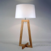 Aluminor Stolní lampa Sacha LT z textilu a dřeva - Sacha LT AJ2