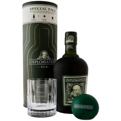 Diplomatico Reserva Exclusiva 12y 40% 0,7 l (tuba 1 sklenice a formička na led)