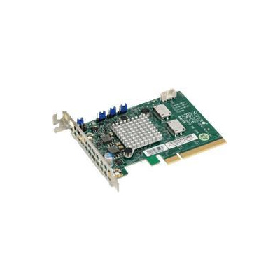 Supermicro AOC-SLG3-2E4T-O Supermicro dual-Port Gen-3 Internal NVMe Host Bus Adapter / retimer (2x Oculink)