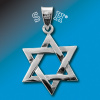 Přívěsek - židovská hvězda (stříbro 925/1000)
