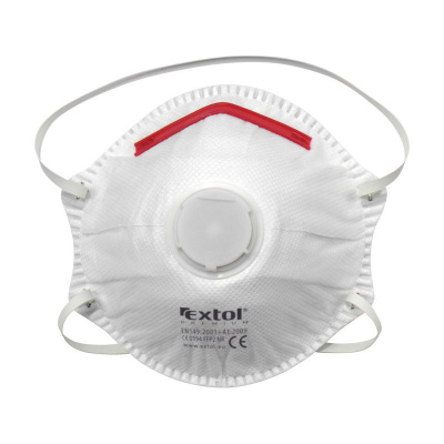 Respirátor EXTOL PREMIUM respirátory s výdechovým ventilem FFP2, sada 5ks, tvarované, 8856724