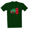 Tričko s potiskem Pohádkové tričko s motivem gumový medvídek v lese pánské Lahvově zelená XS