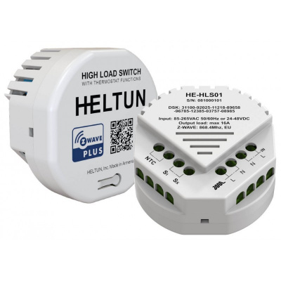 HELTUN High Load Switch (HE-HLS01), Z-Wave relé modul 16A