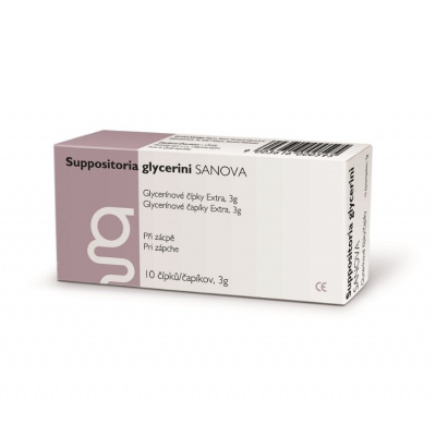 SUPP.GLYCERINI SANOVA Glycerín.čípky Extra 3g 10ks