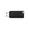 Verbatim PinStripe Series 16GB USB 2.0 flashdisk (10MB/s; 3MB/s), černý 49063